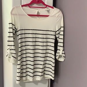 EUC Guess sequin striped tee
